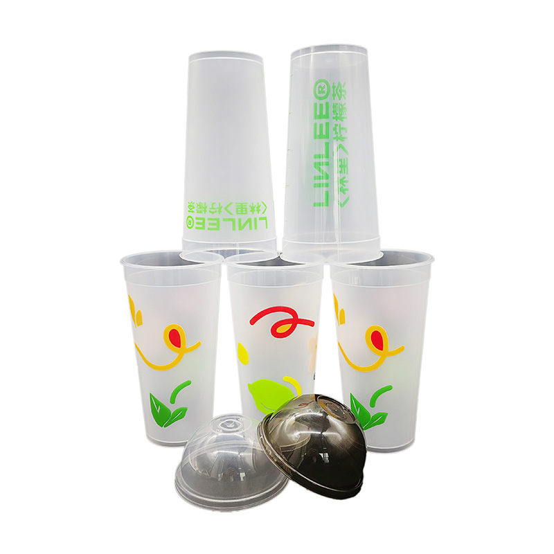 PP Cangkir Susu Plastik dalam Label Cetakan